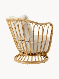 Poltrona da giardino imbottita Grace, intrecciata a mano