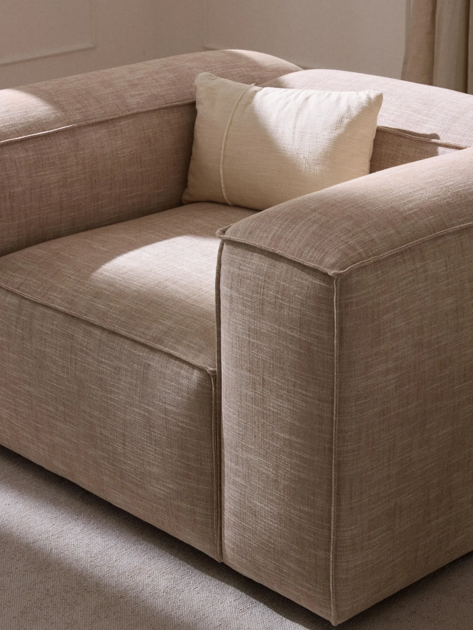 Poltrona in misto lino Lennon