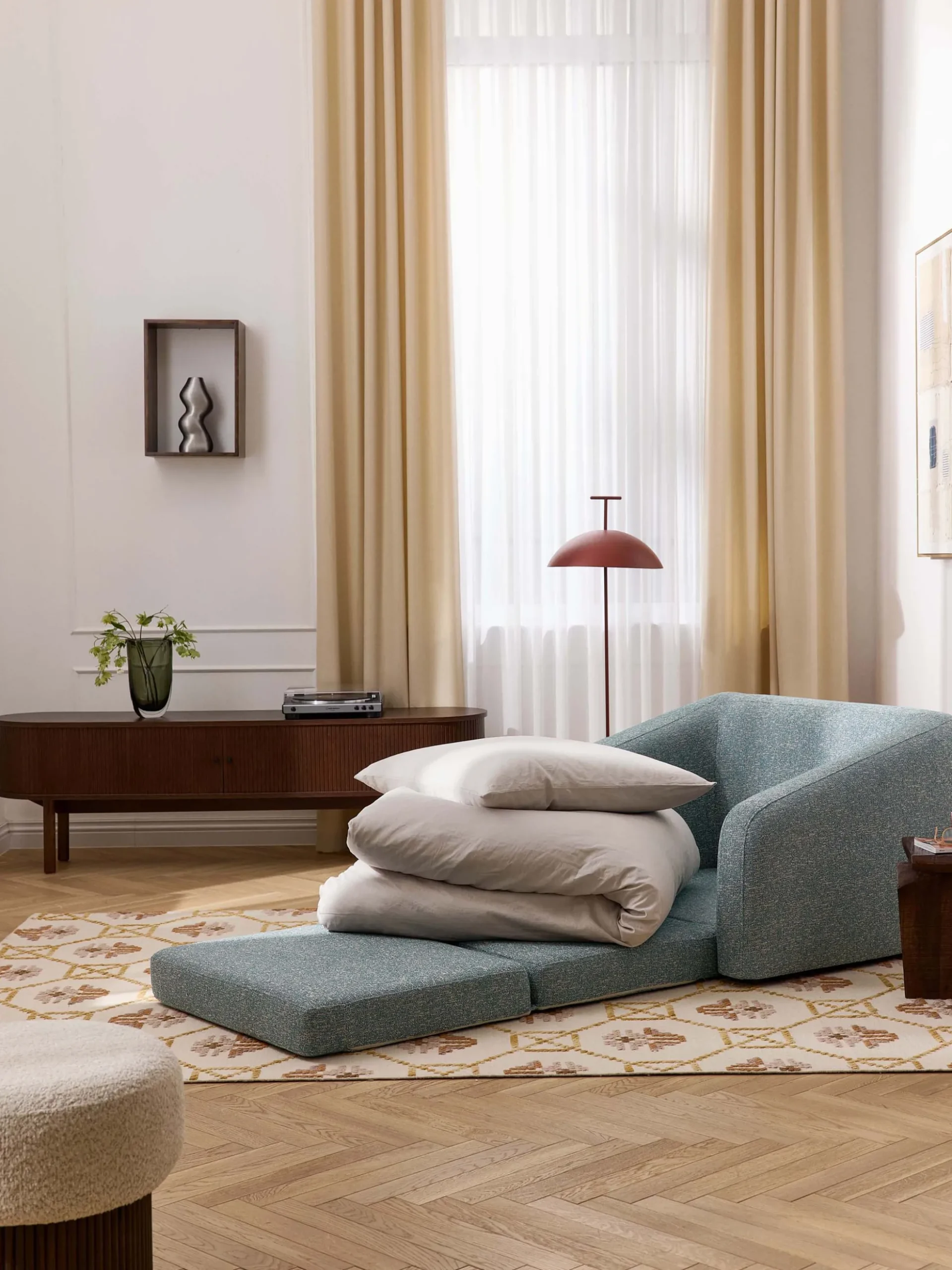Poltrona letto in bouclé Eliot