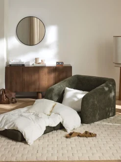 Poltrona letto in teddy-bouclé Eliot