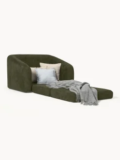 Poltrona letto in teddy-bouclé Eliot