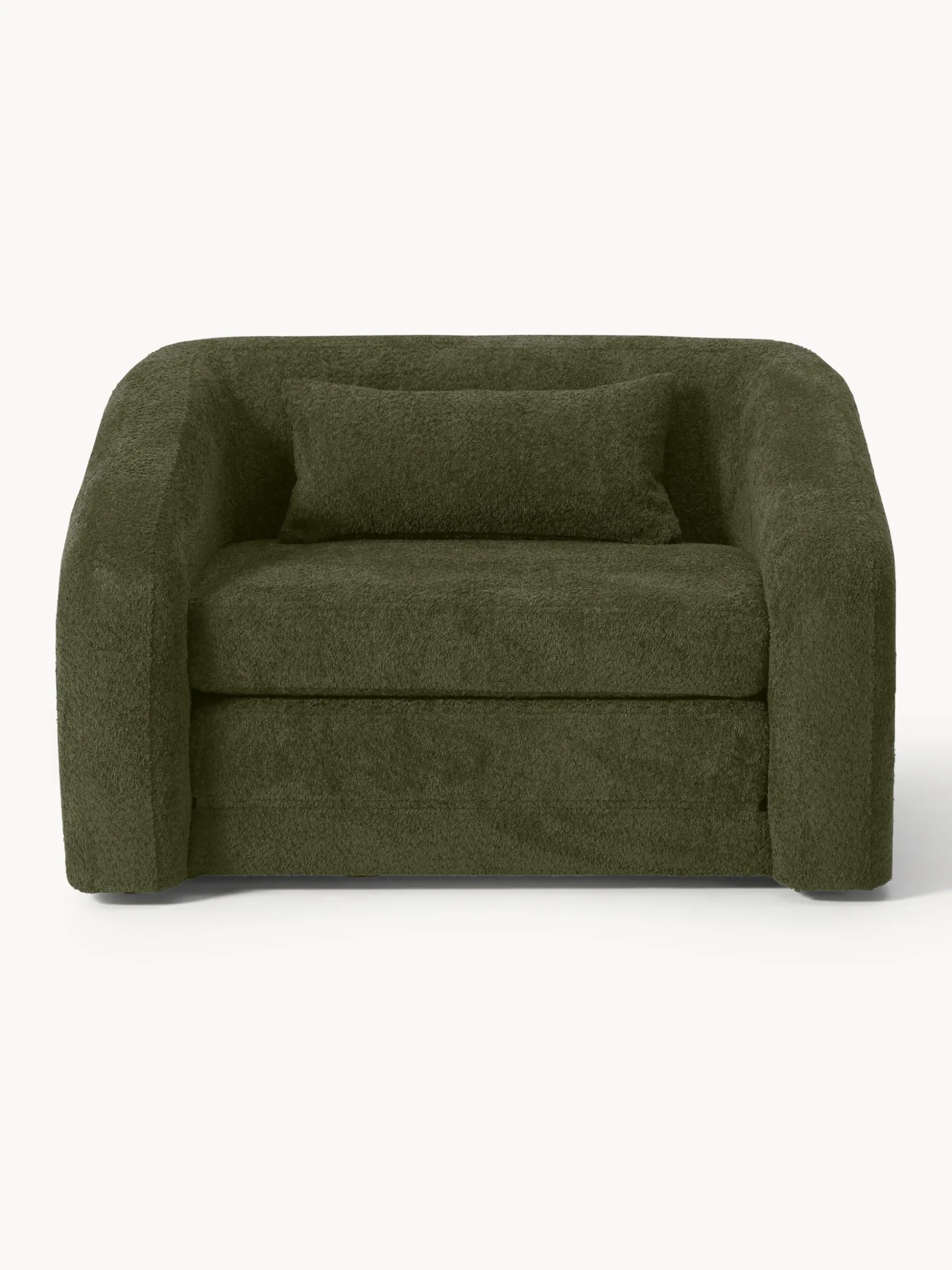 Poltrona letto in teddy-bouclé Eliot