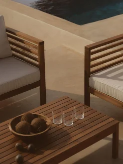 Poltrona lounge da giardino in legno d'acacia Bo