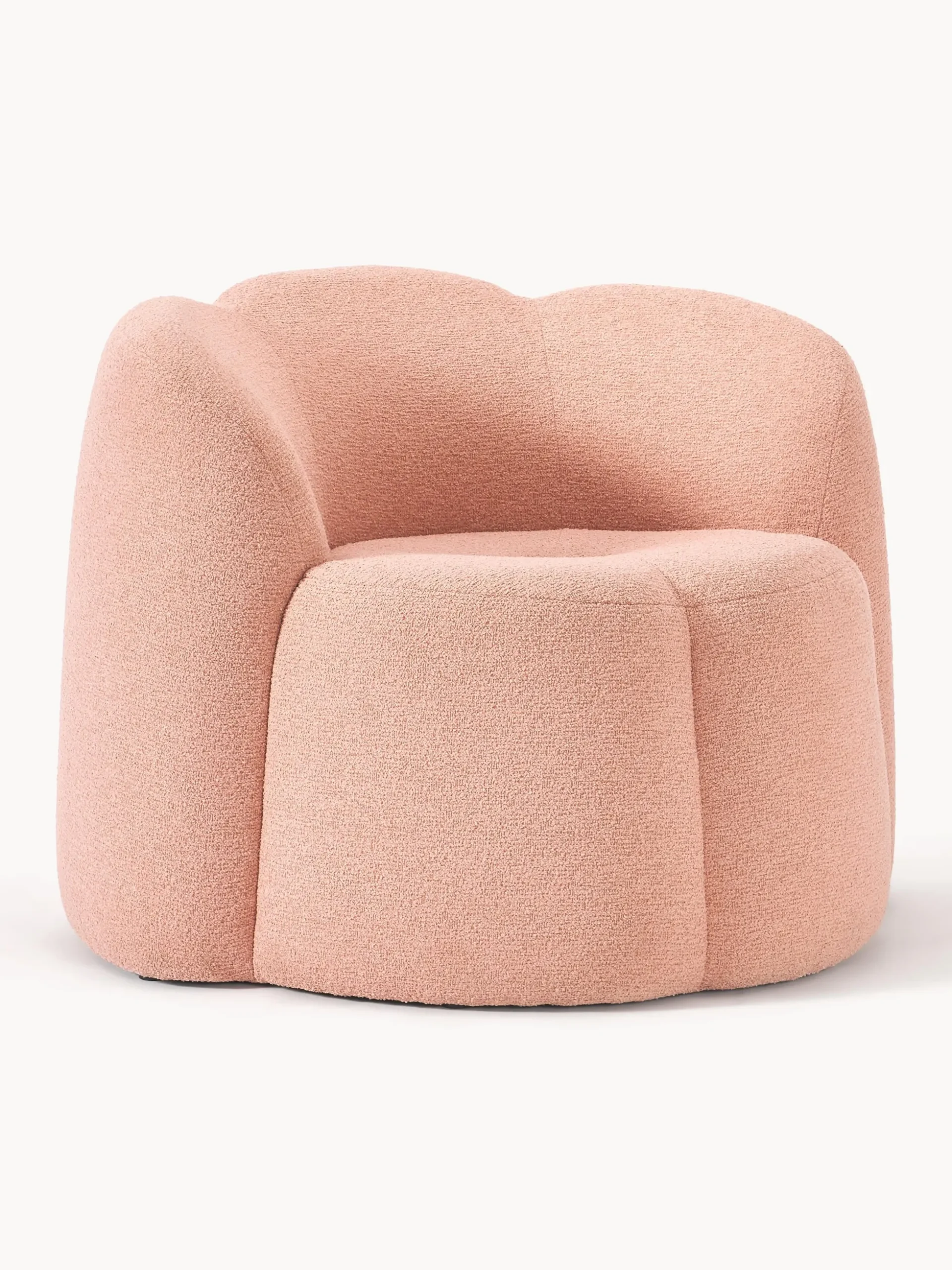 Poltrona lounge in bouclé Fleur