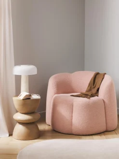 Poltrona lounge in bouclé Fleur