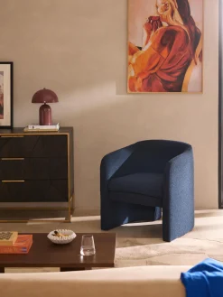 Poltrona lounge in bouclé Mairo