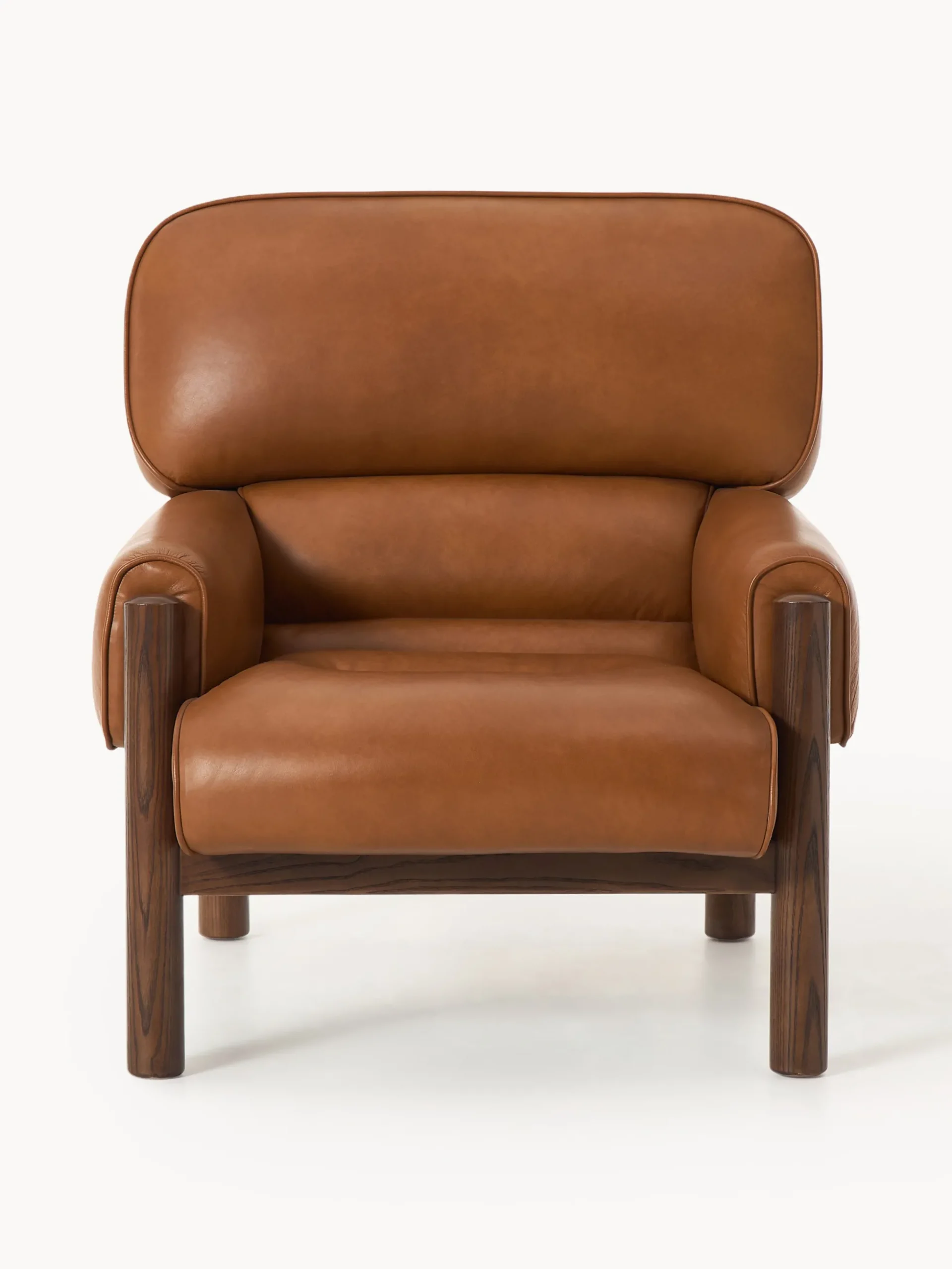 Poltrona lounge in pelle Calum