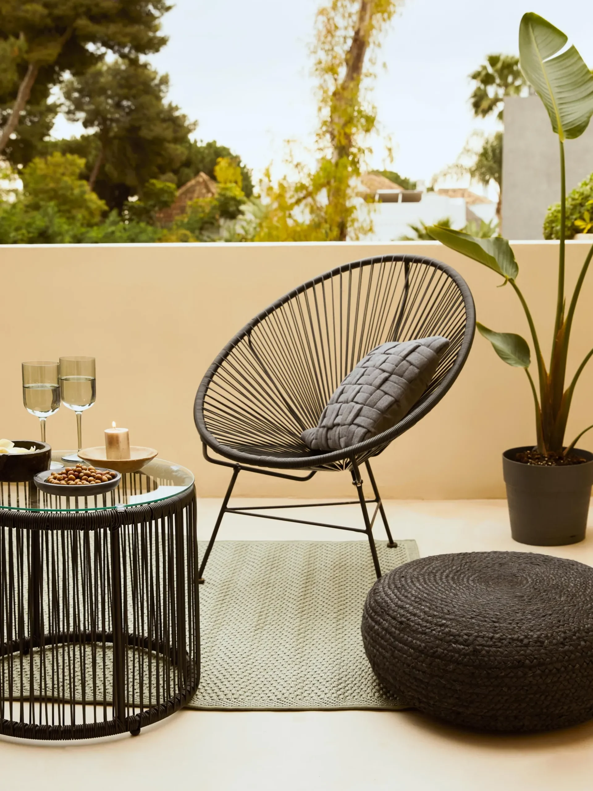 Poltrona lounge in plastica intrecciata Bahia