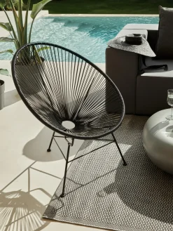 Poltrona lounge in plastica intrecciata Bahia