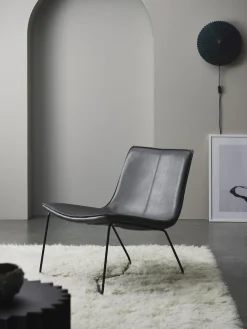 Poltrona lounge in similpelle Barrel