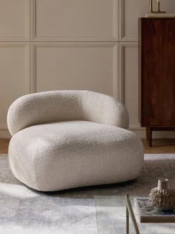 Poltrona lounge in teddy bouclé Alba