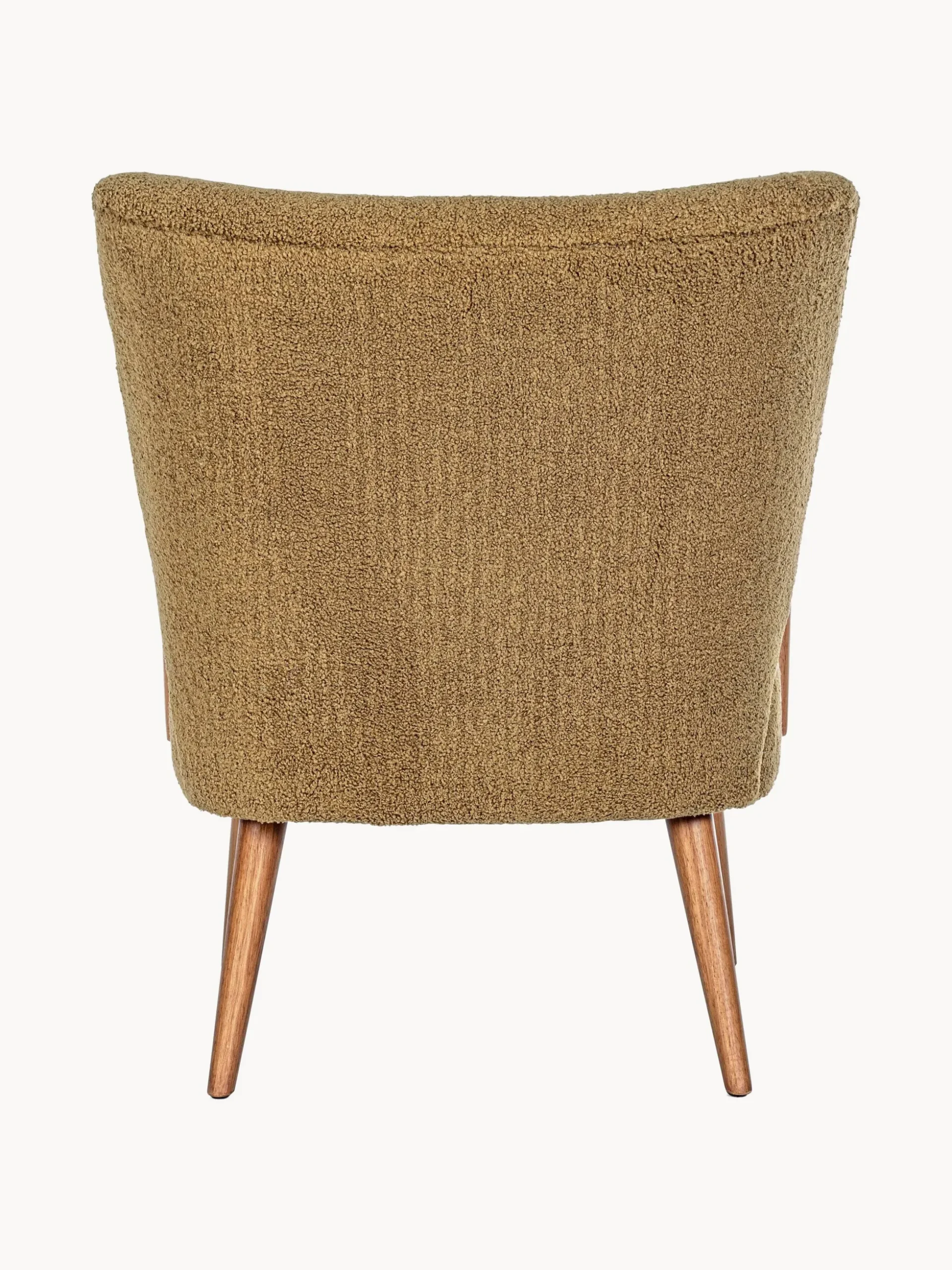 Poltrona lounge in teddy con braccioli Moritz