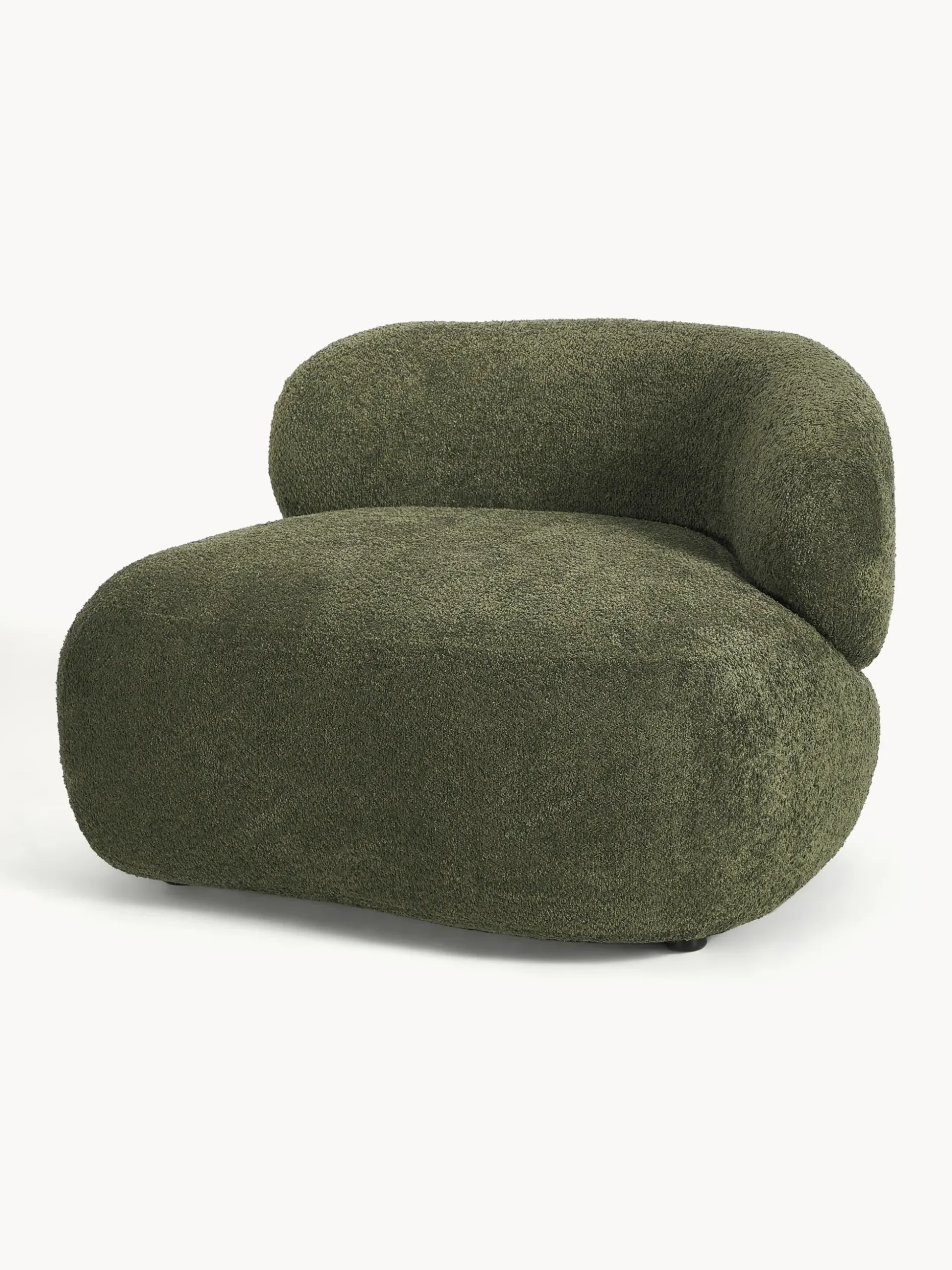 Poltrona lounge in teddy bouclé Alba