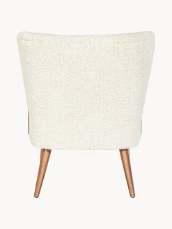 Poltrona lounge in teddy con braccioli Moritz