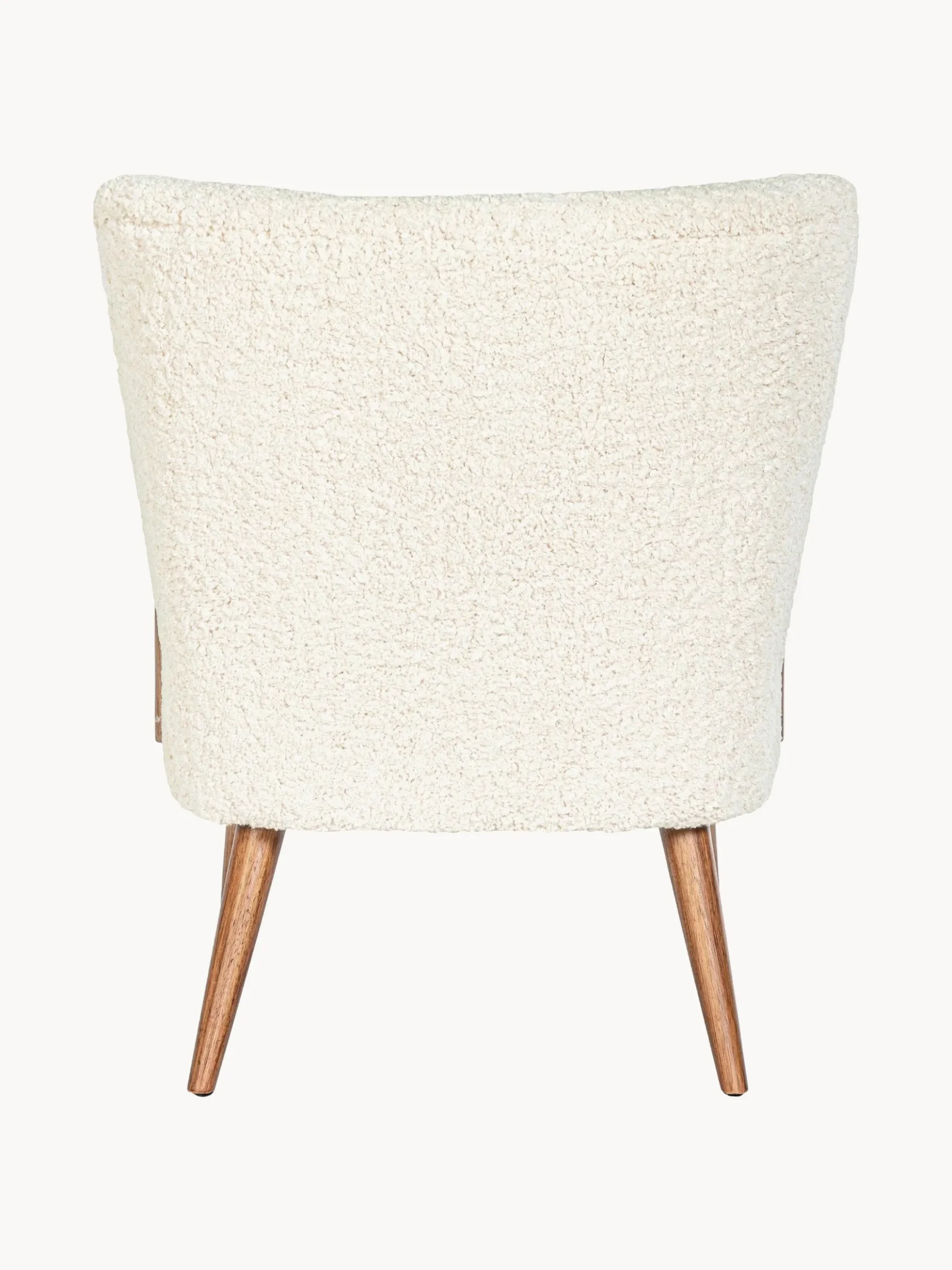 Poltrona lounge in teddy con braccioli Moritz