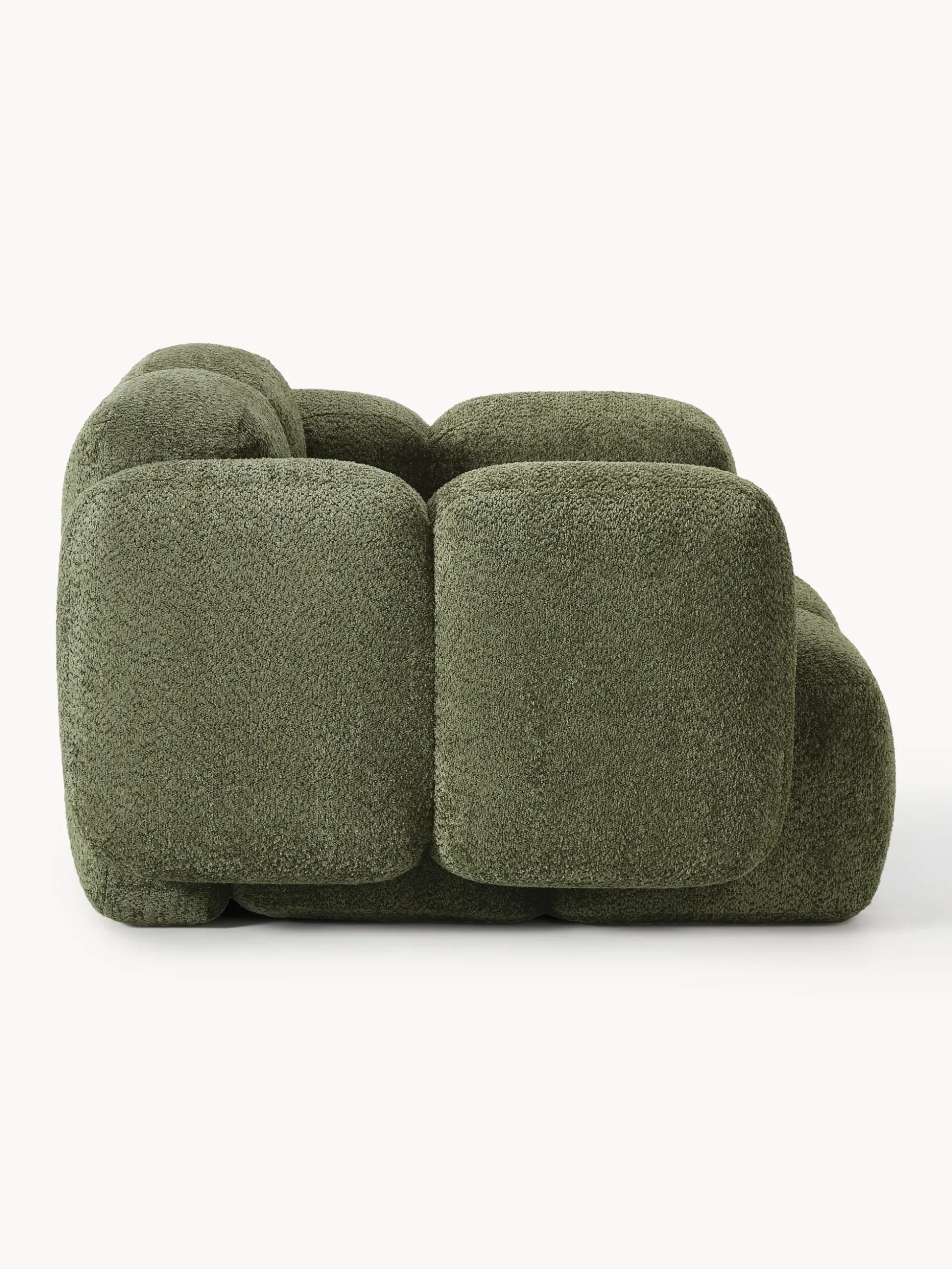 Poltrona lounge in teddy-bouclé Tayla