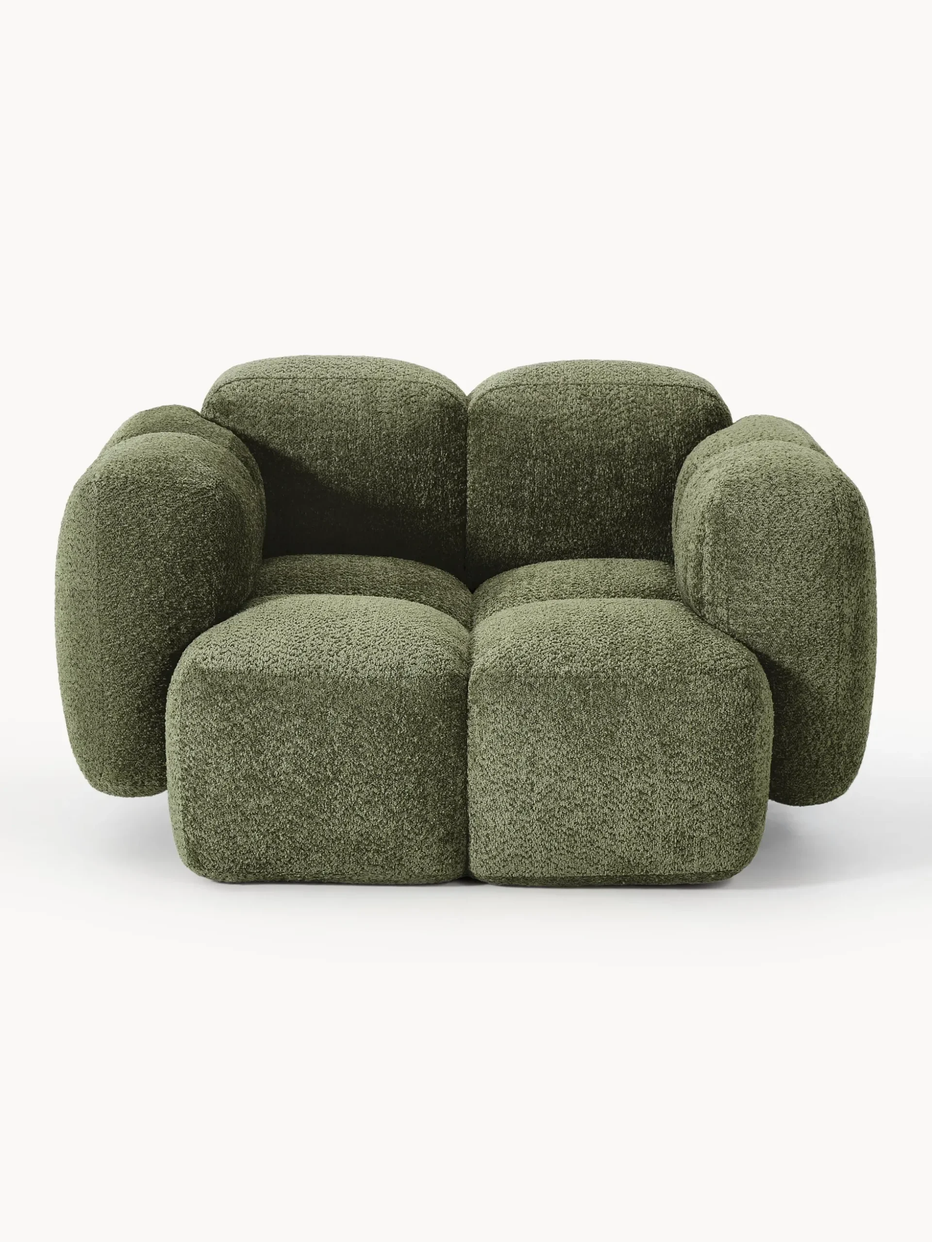 Poltrona lounge in teddy-bouclé Tayla