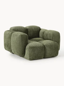 Poltrona lounge in teddy-bouclé Tayla