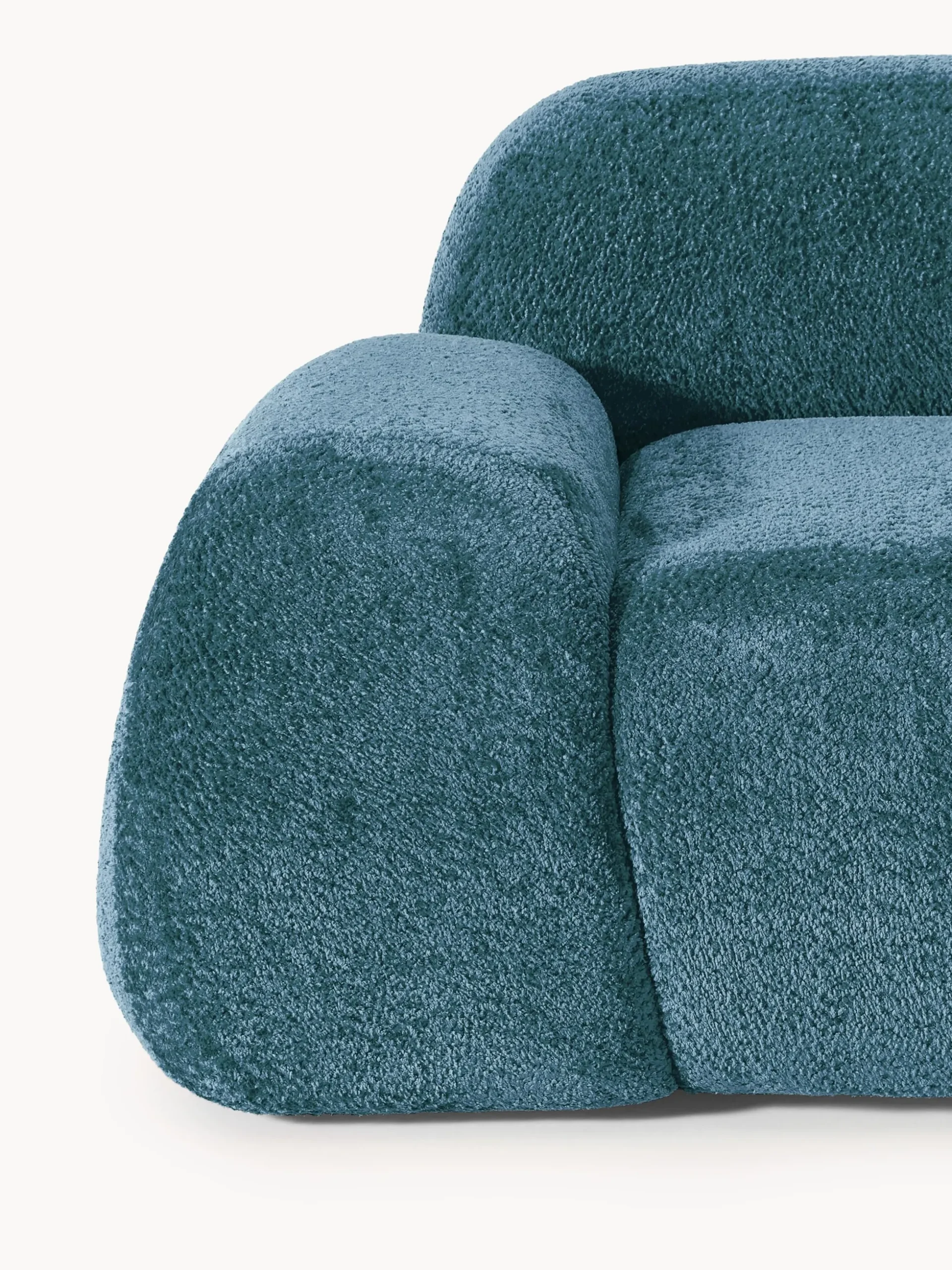 Poltrona lounge in teddy-bouclé Wolke