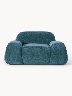 Poltrona lounge in teddy-bouclé Wolke