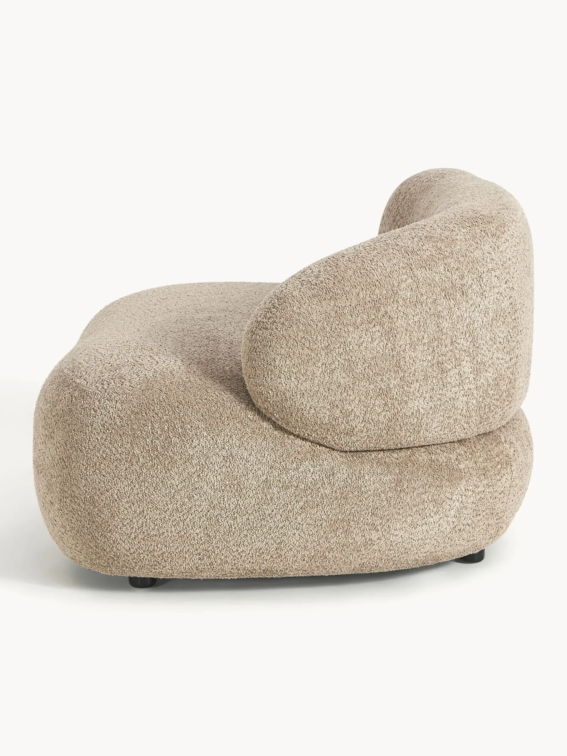 Poltrona lounge in teddy-bouclé Alba