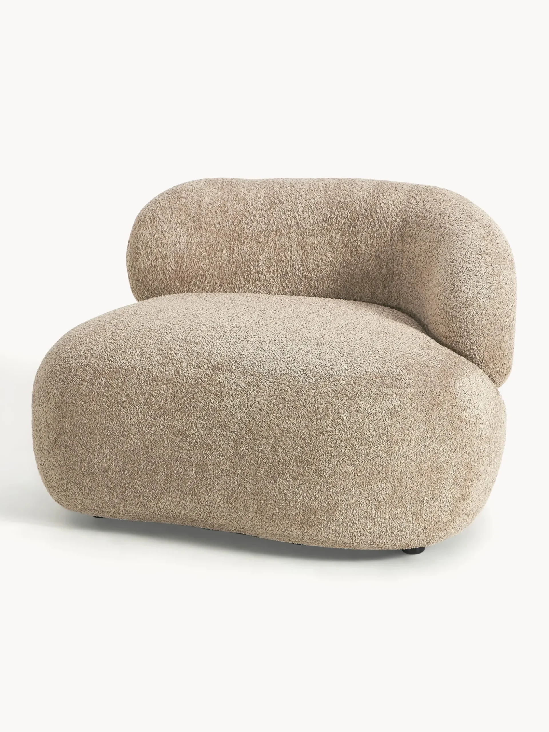 Poltrona lounge in teddy-bouclé Alba