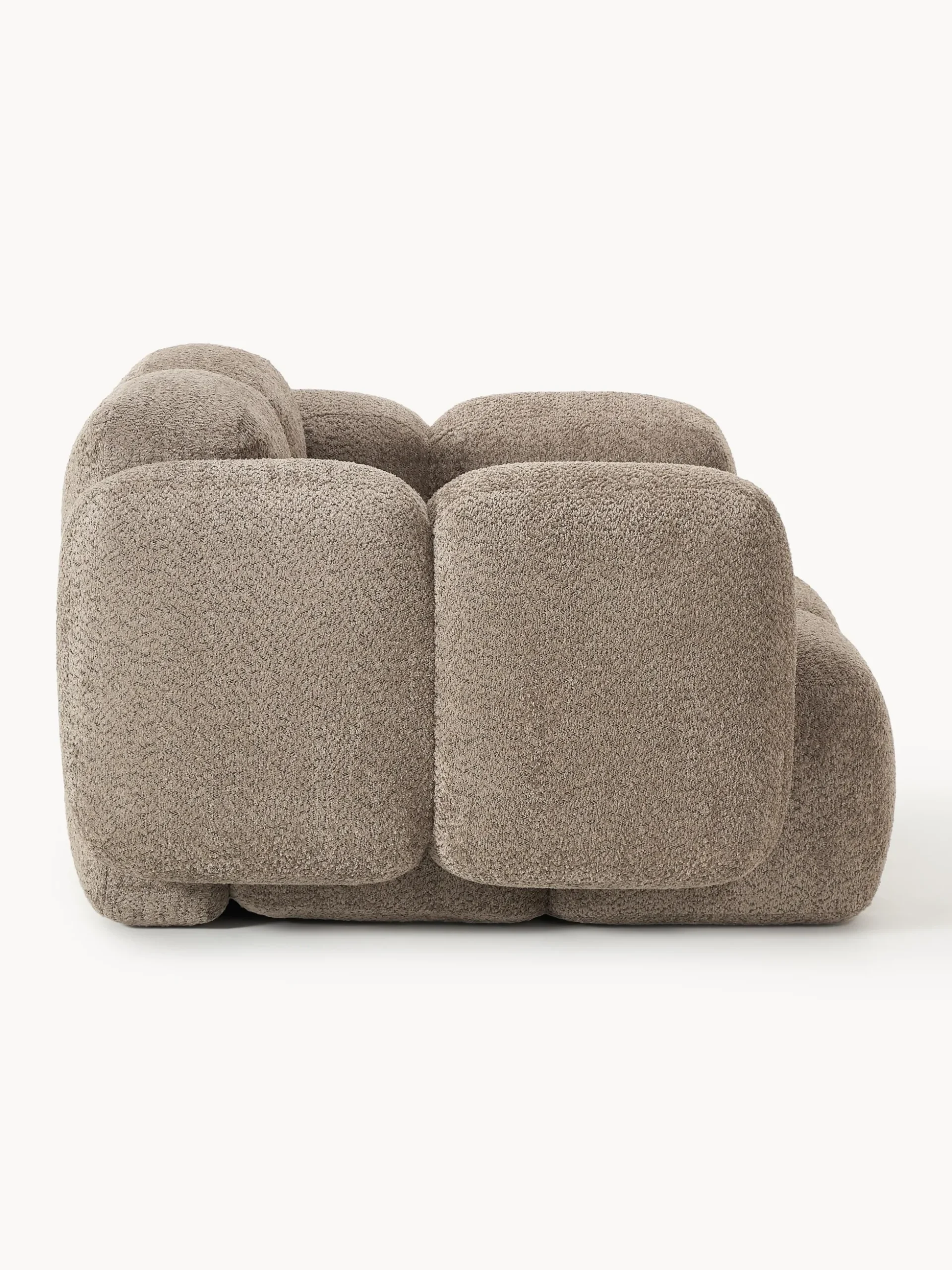 Poltrona lounge in teddy-bouclé Tayla