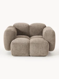 Poltrona lounge in teddy-bouclé Tayla