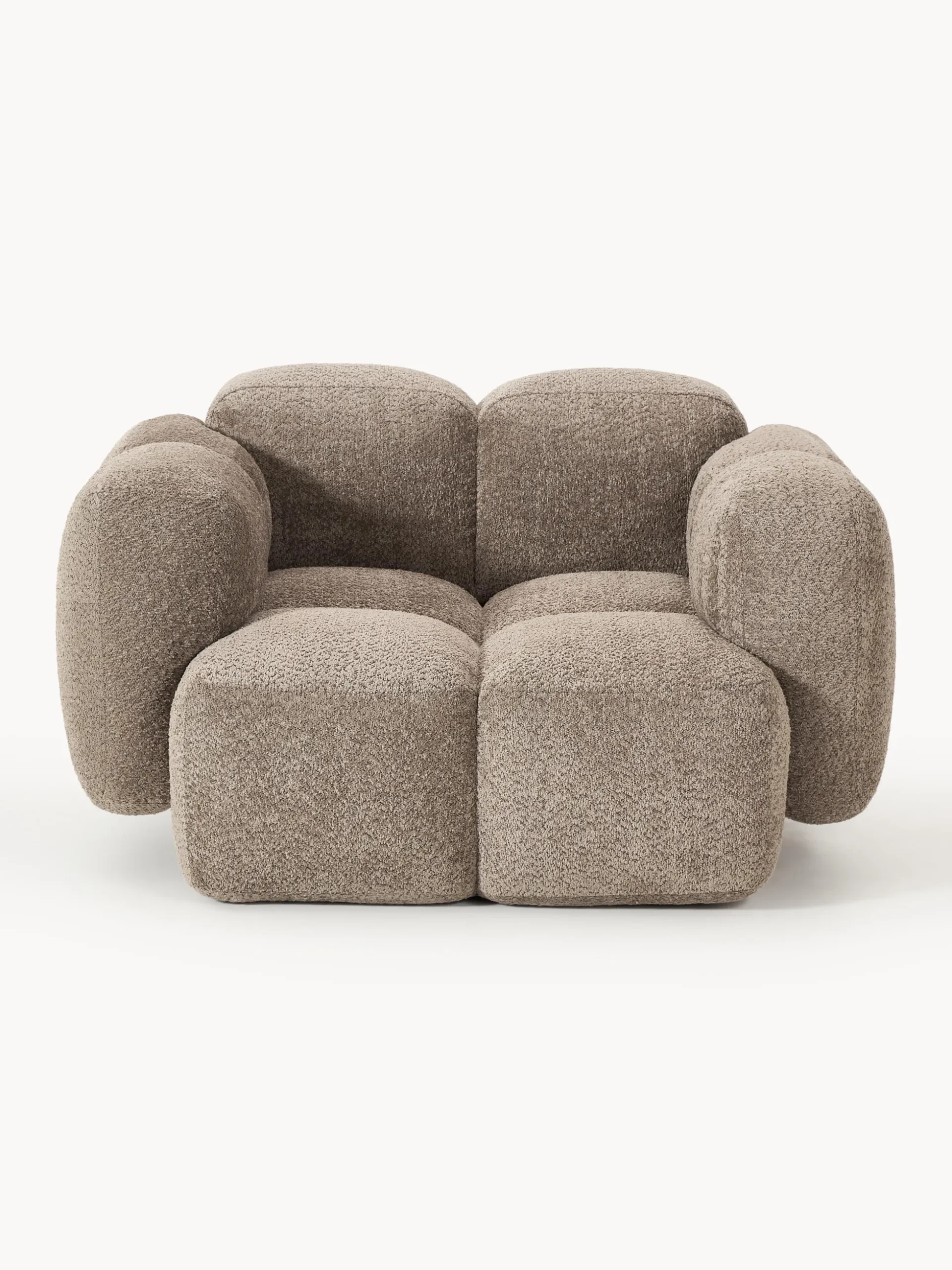 Poltrona lounge in teddy-bouclé Tayla