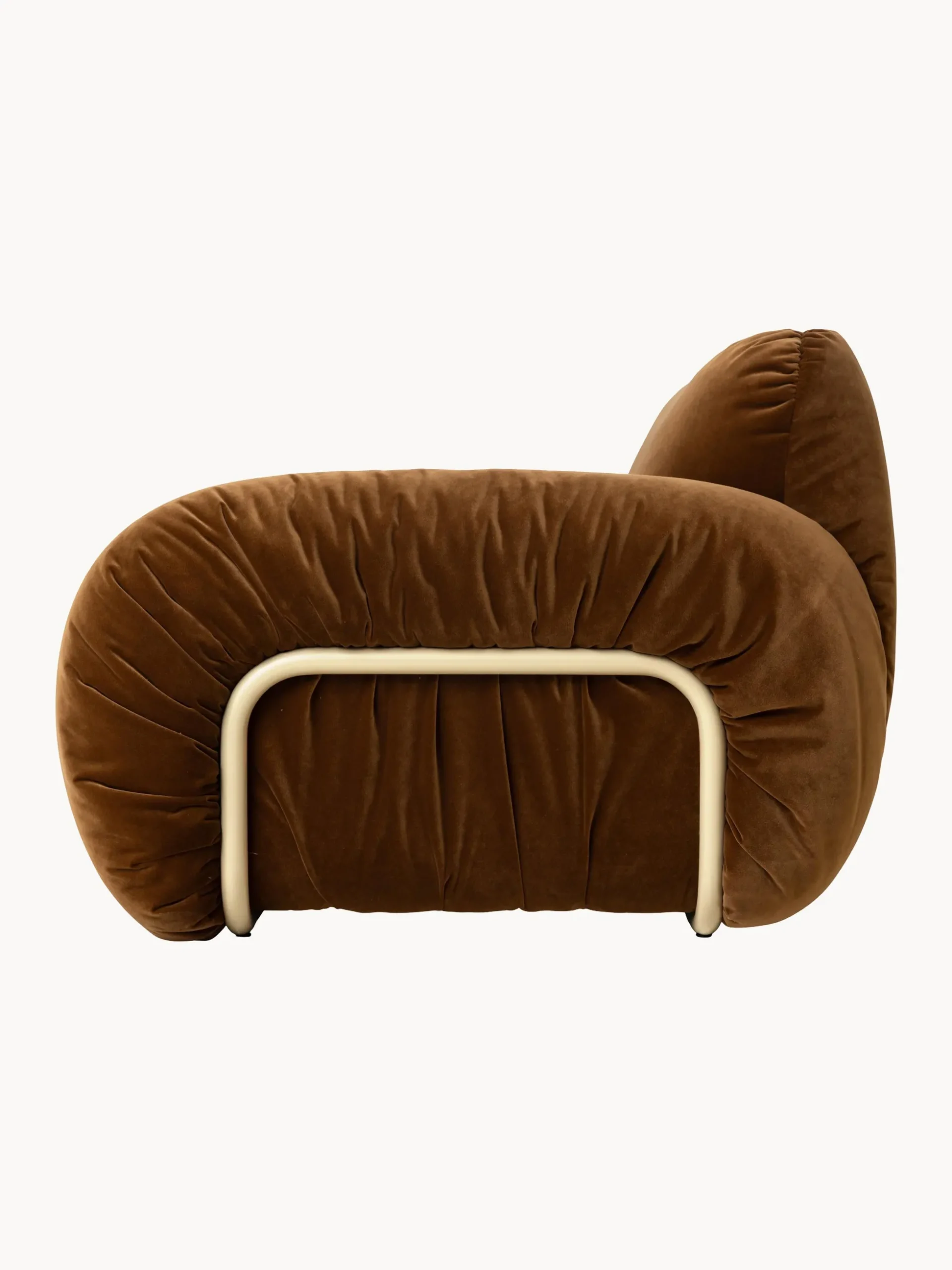 Poltrona lounge in velluto fatta a mano Arc