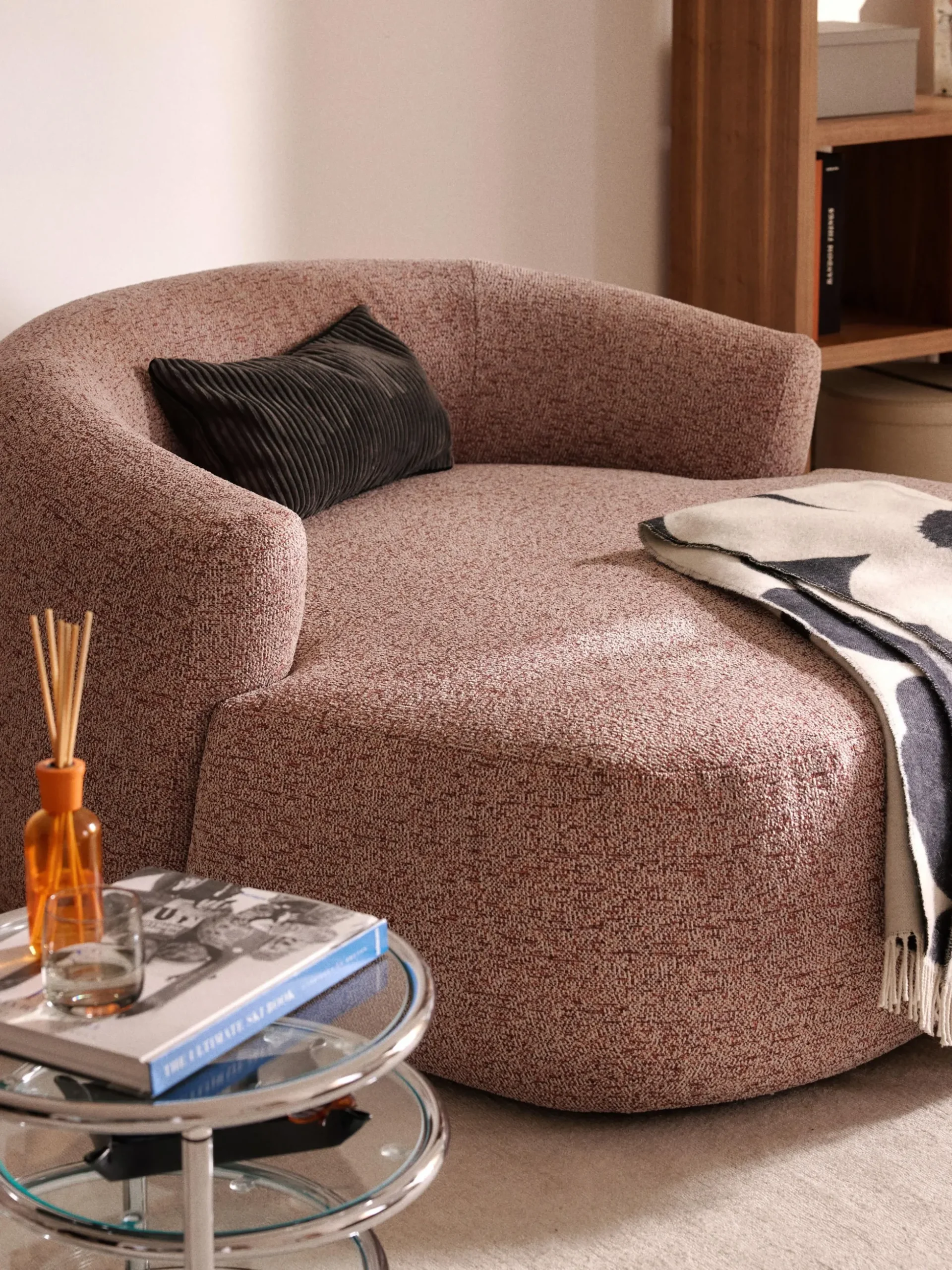 Poltrona lounge XL in bouclé Sofia