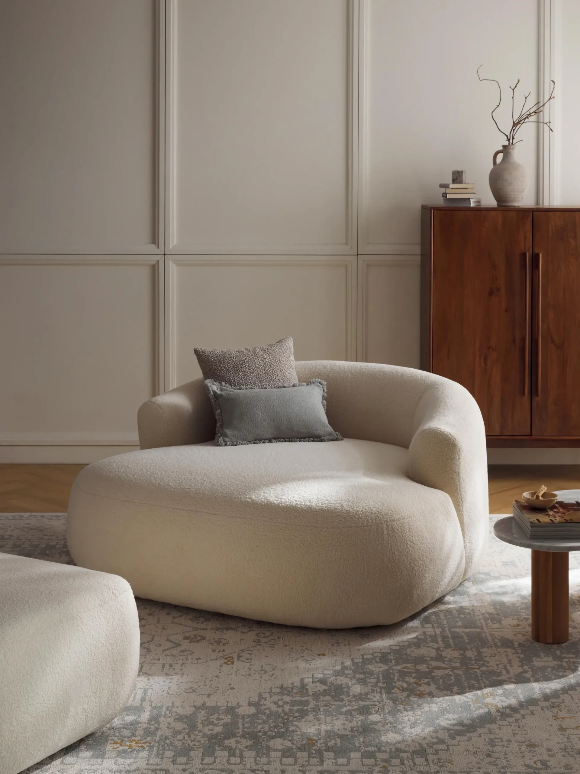 Poltrona lounge XL in teddy Sofia