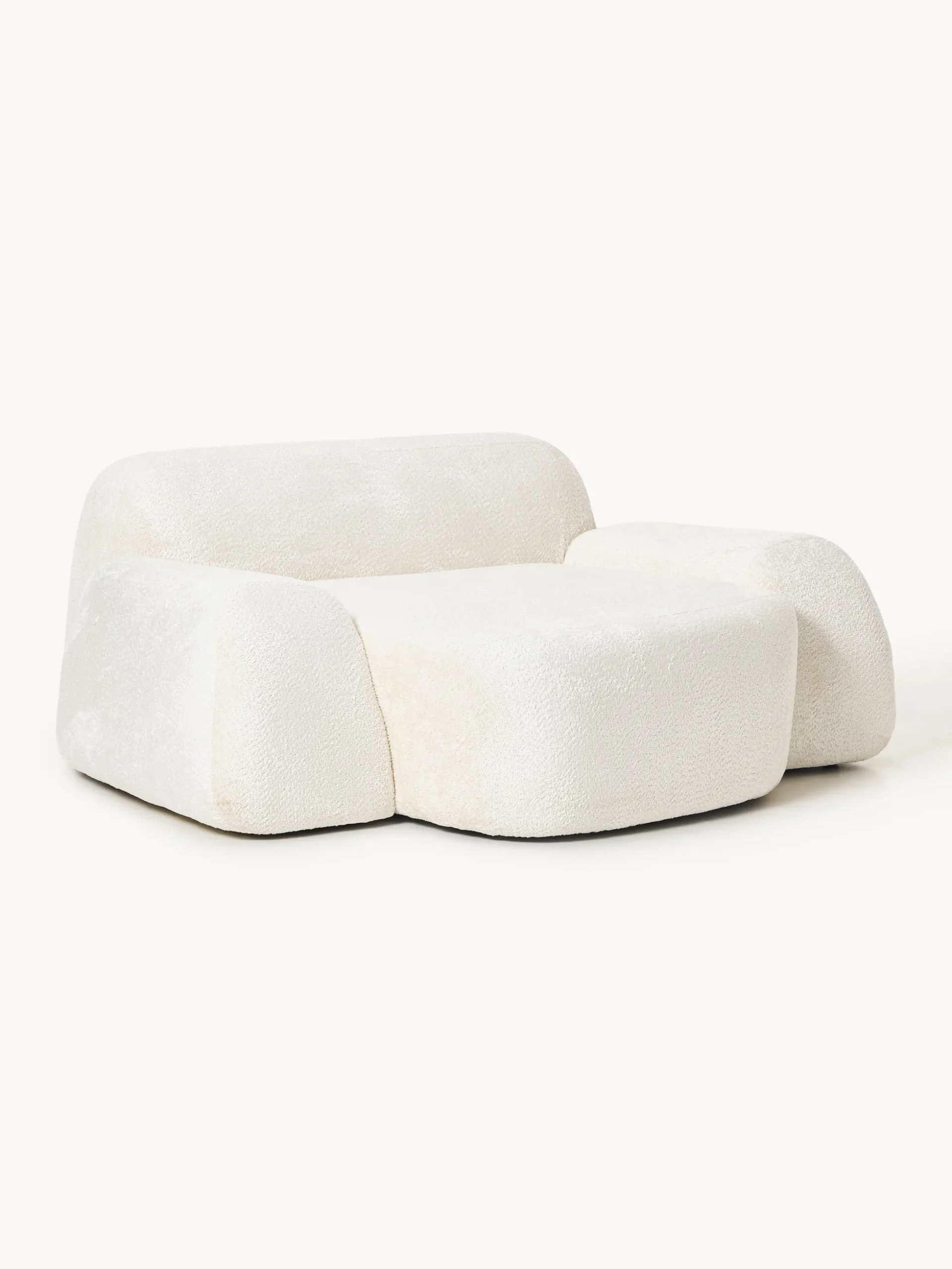 Poltrona lounge XL in teddy bouclé Wolke
