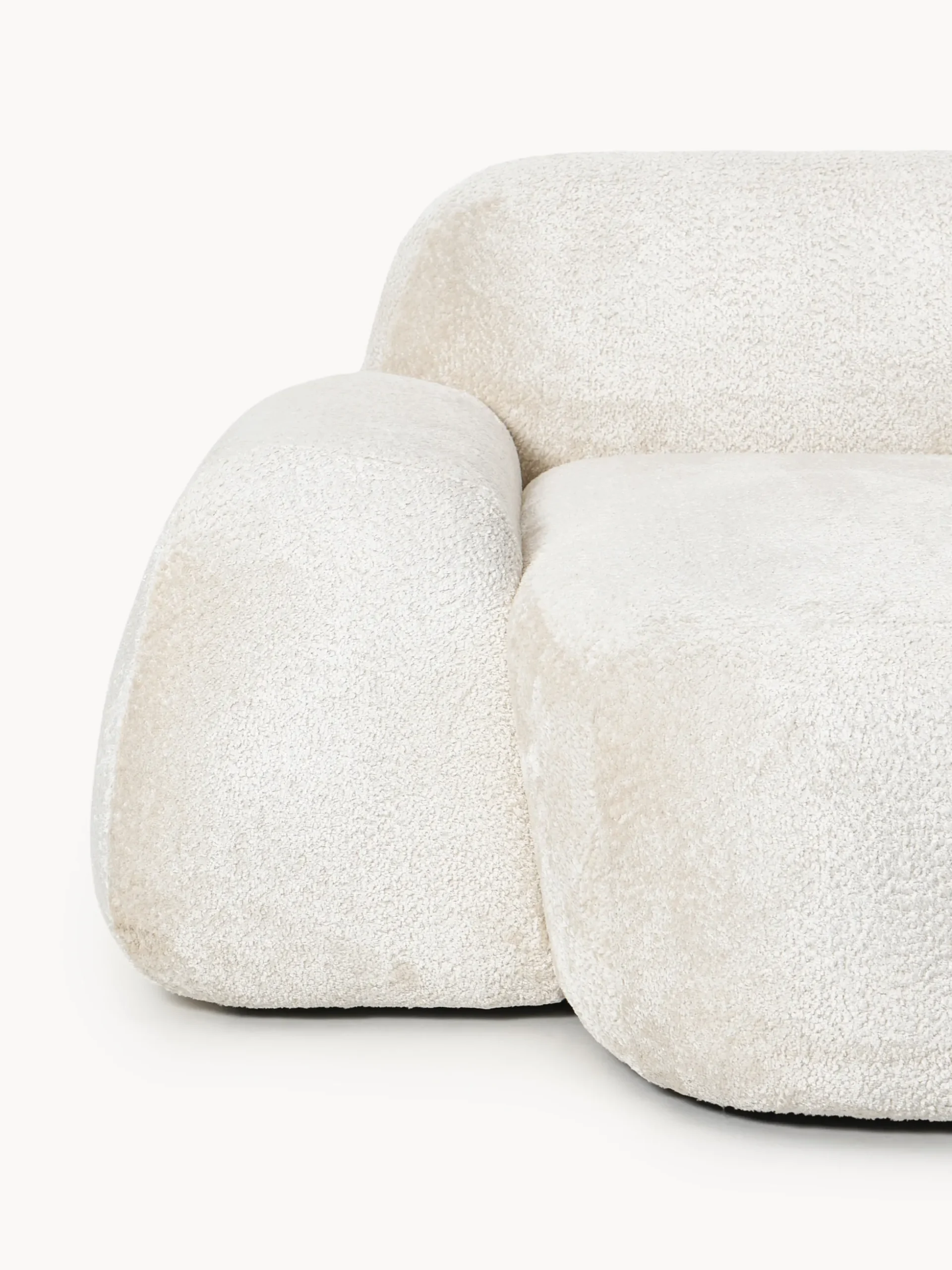 Poltrona lounge XL in teddy bouclé Wolke