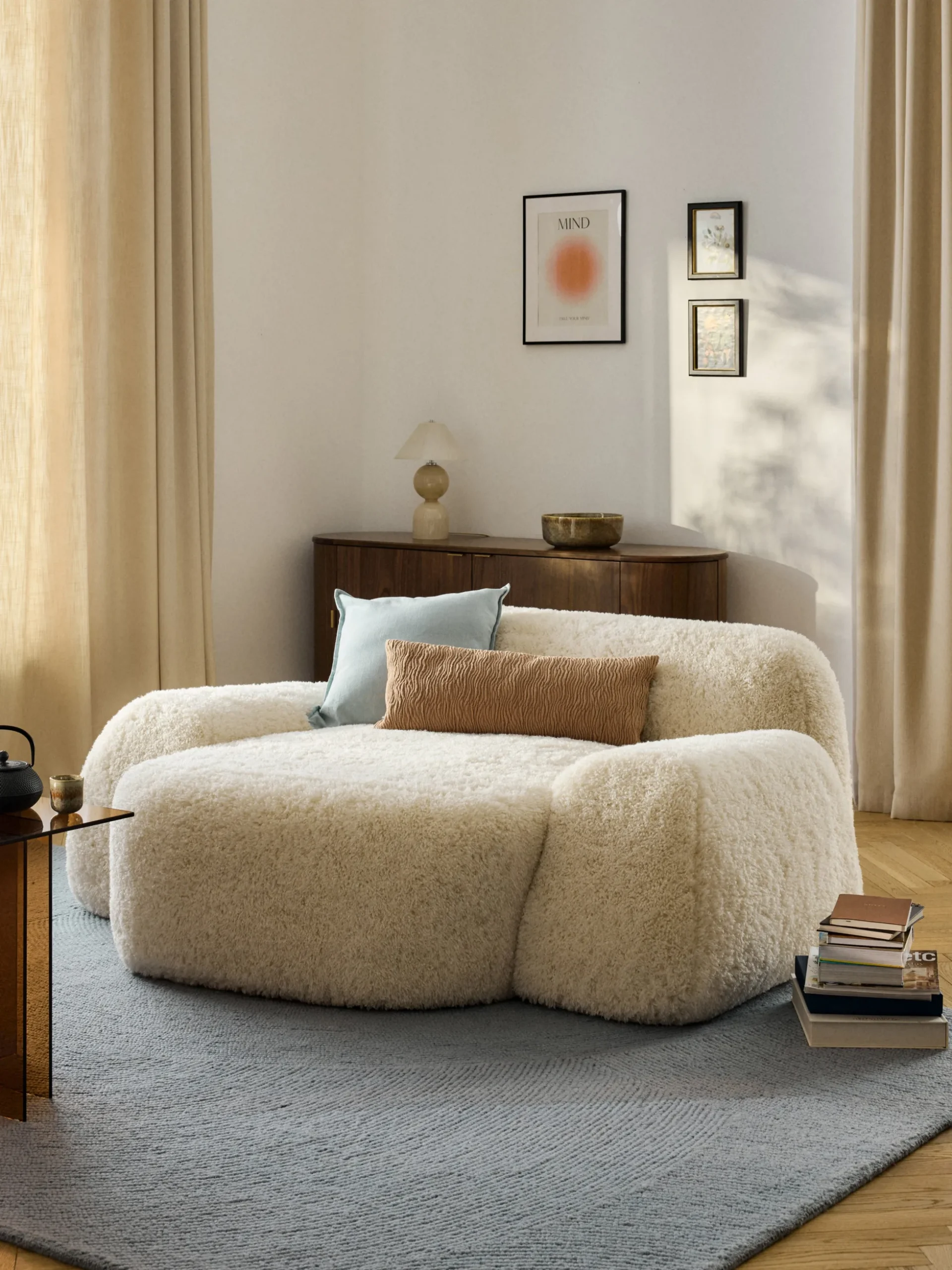 Poltrona lounge XL in teddy Wolke
