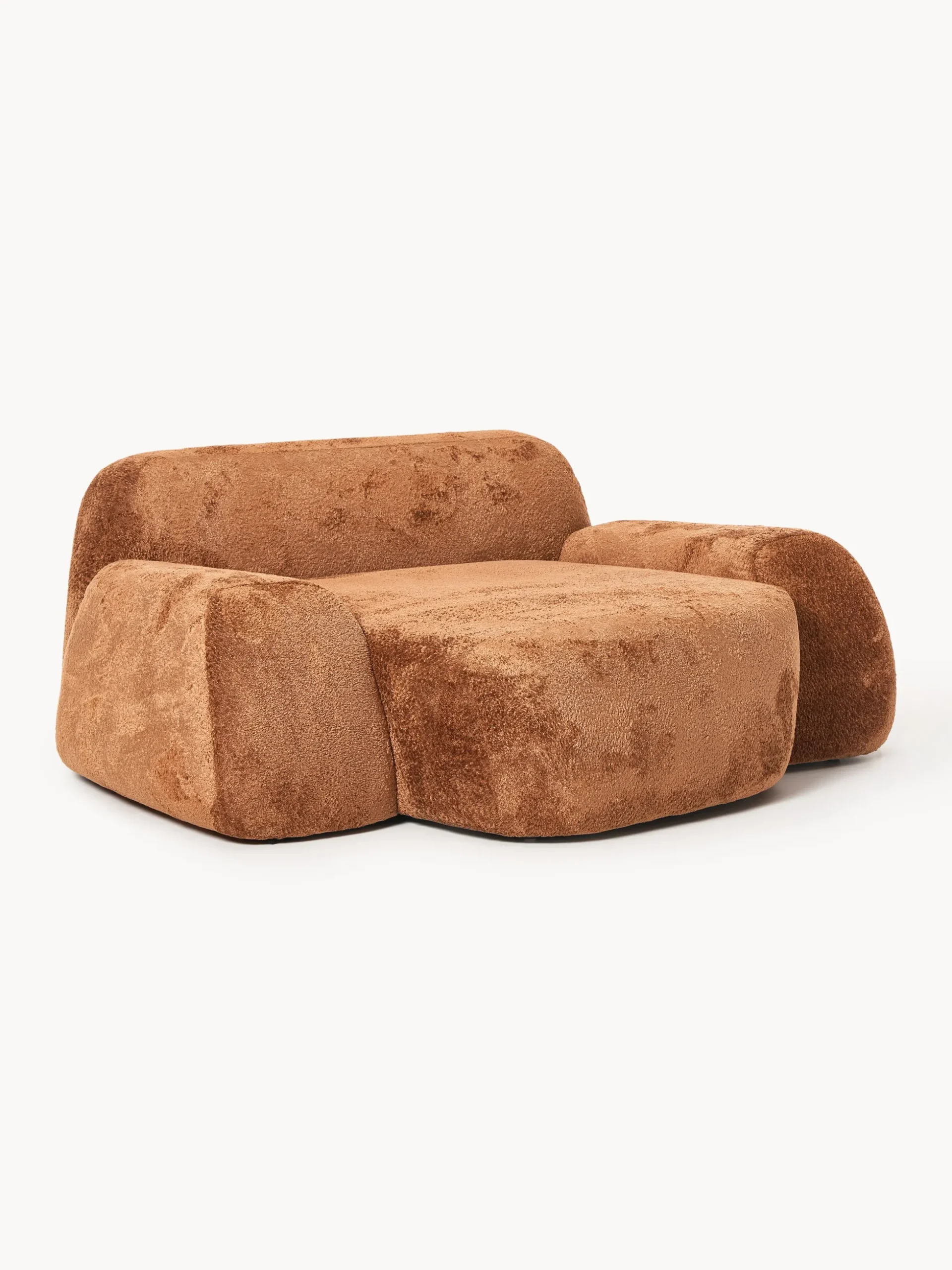 Poltrona lounge XL in teddy bouclé Wolke