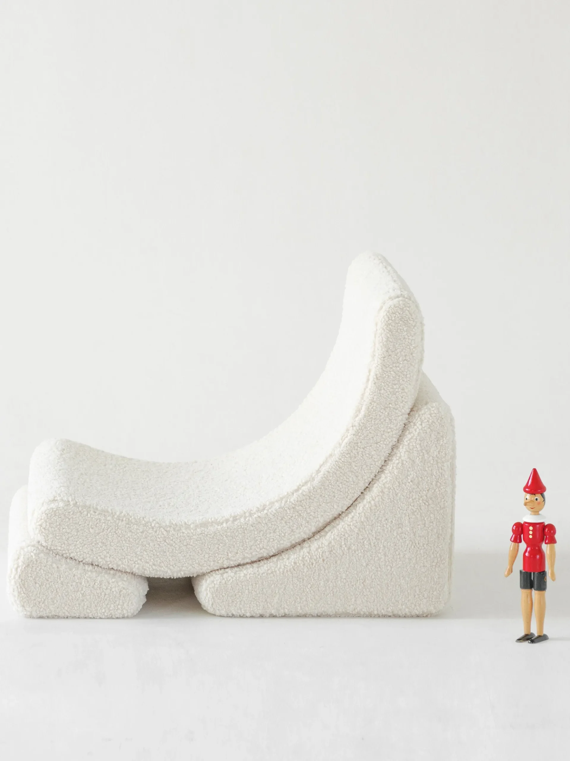 Poltrona per bambini in teddy fatta a mano Moon