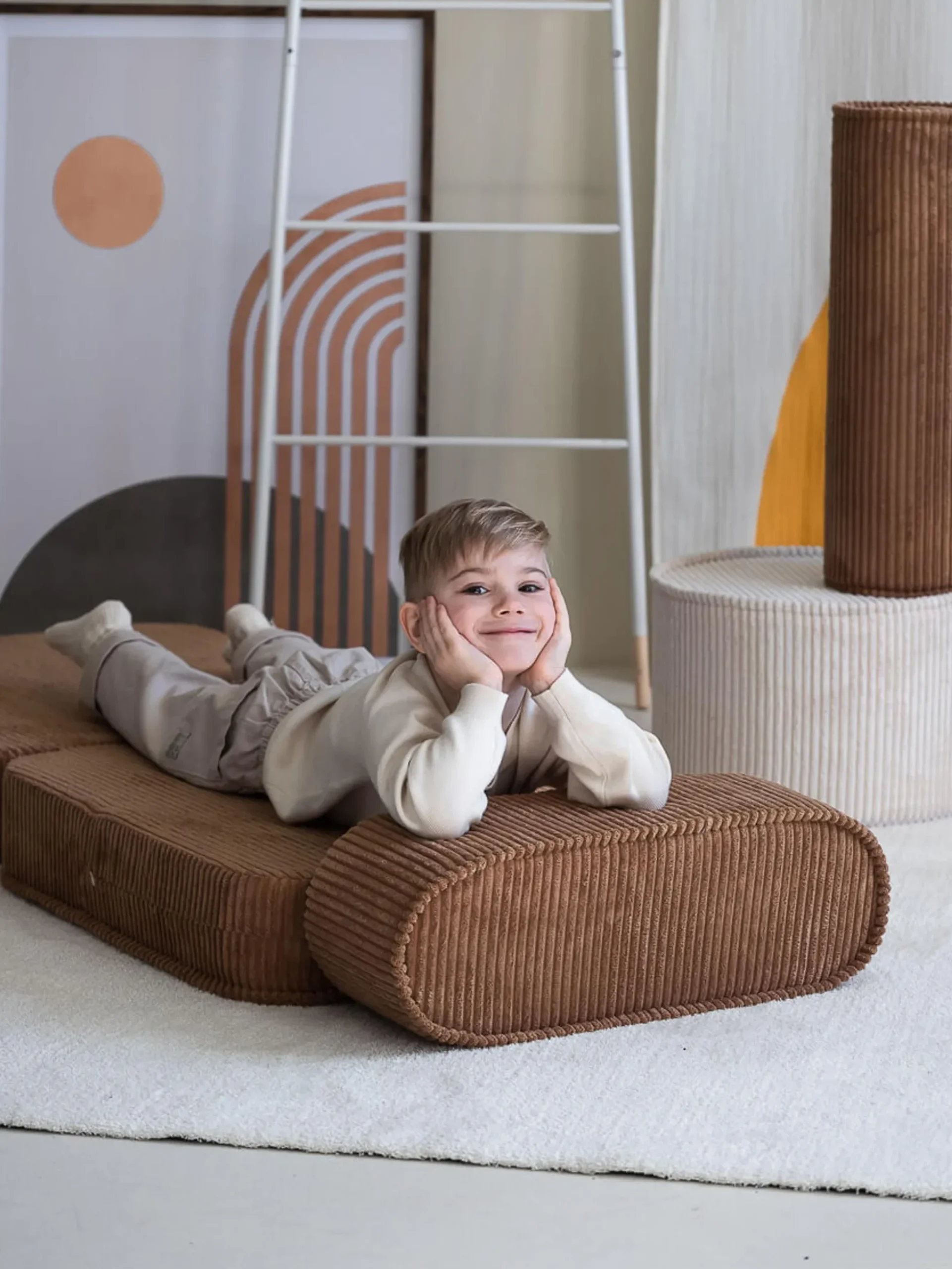 Poltrona pieghevole per bambini in velluto a coste Sugar