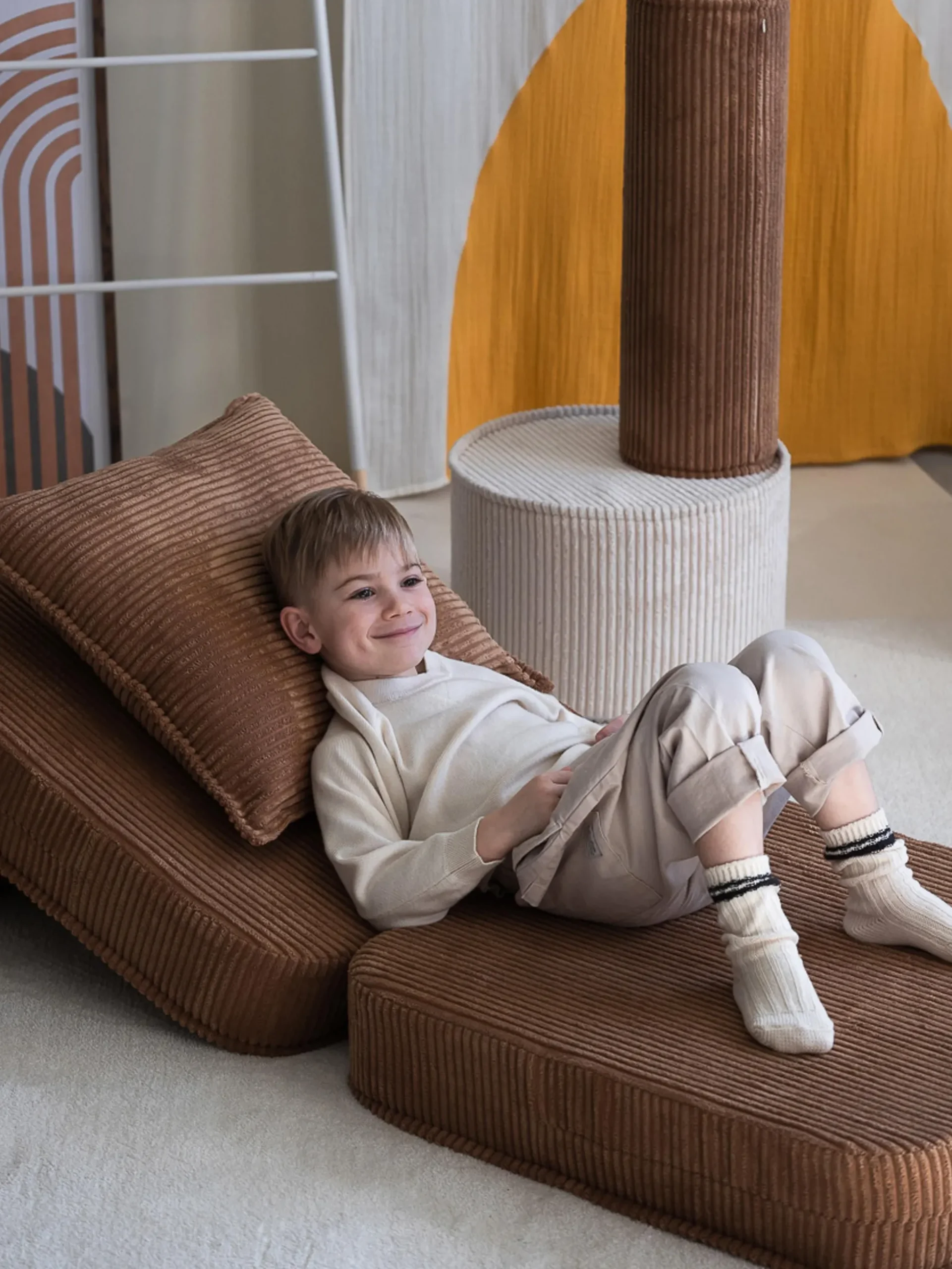 Poltrona pieghevole per bambini in velluto a coste Sugar