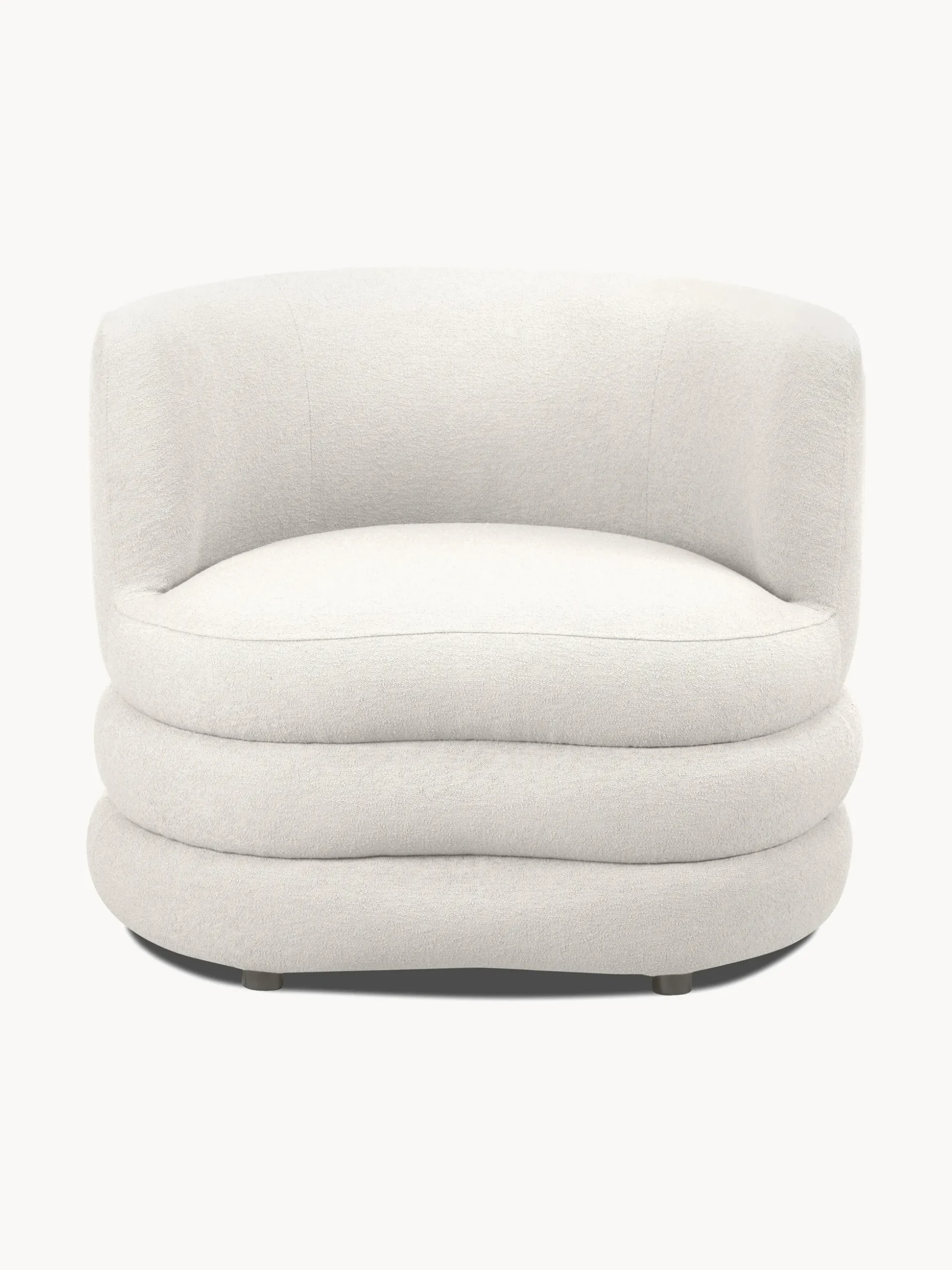 Poltrona di design in tessuto boucle Solomon