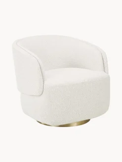 Poltrona girevole in bouclé Irene