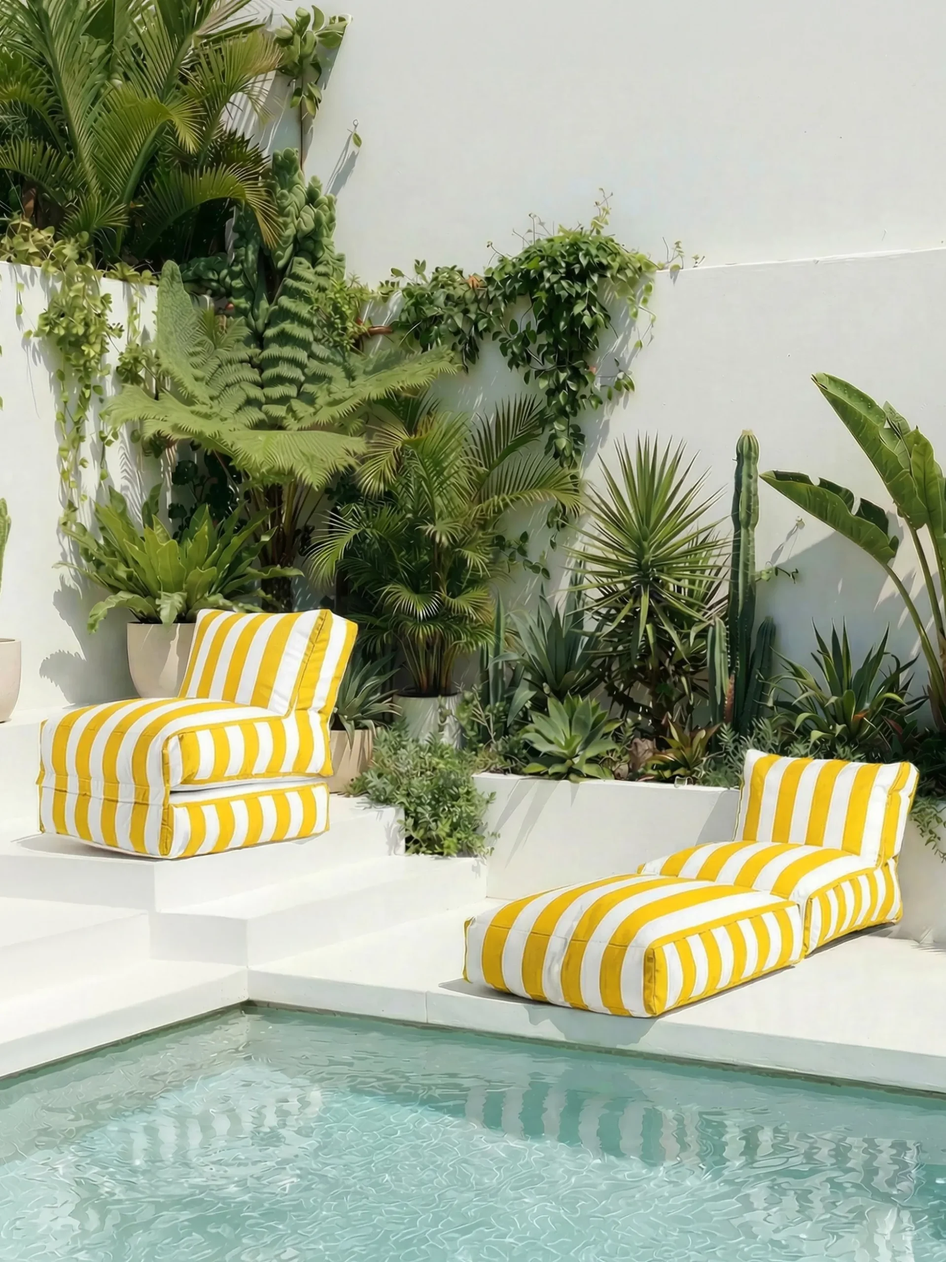 Poltrona letto da giardino reclinabile Twist Santorini