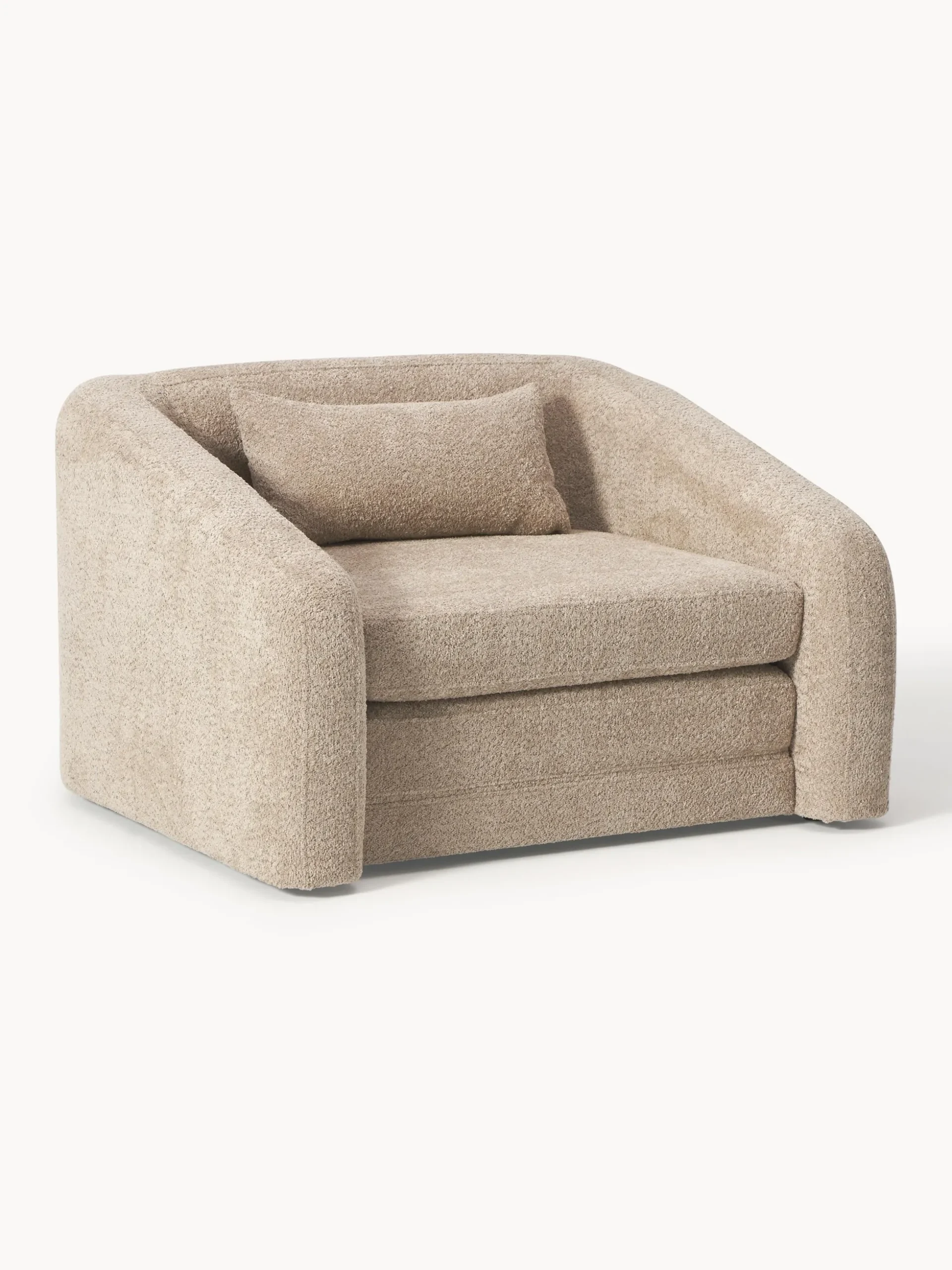 Poltrona letto in teddy-bouclé Eliot