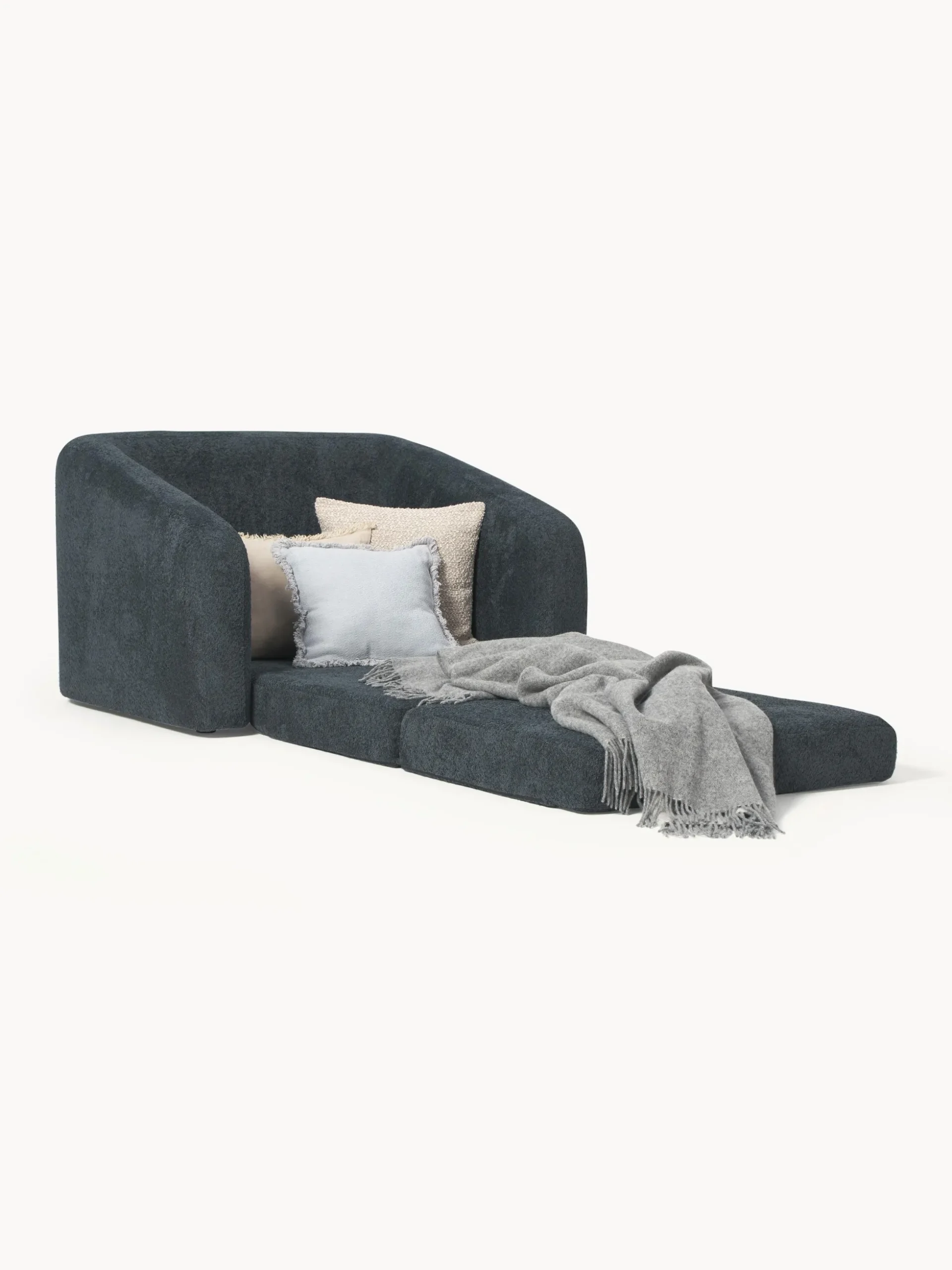 Poltrona letto in teddy-bouclé Eliot