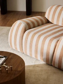 Poltrona lounge a righe Wolke