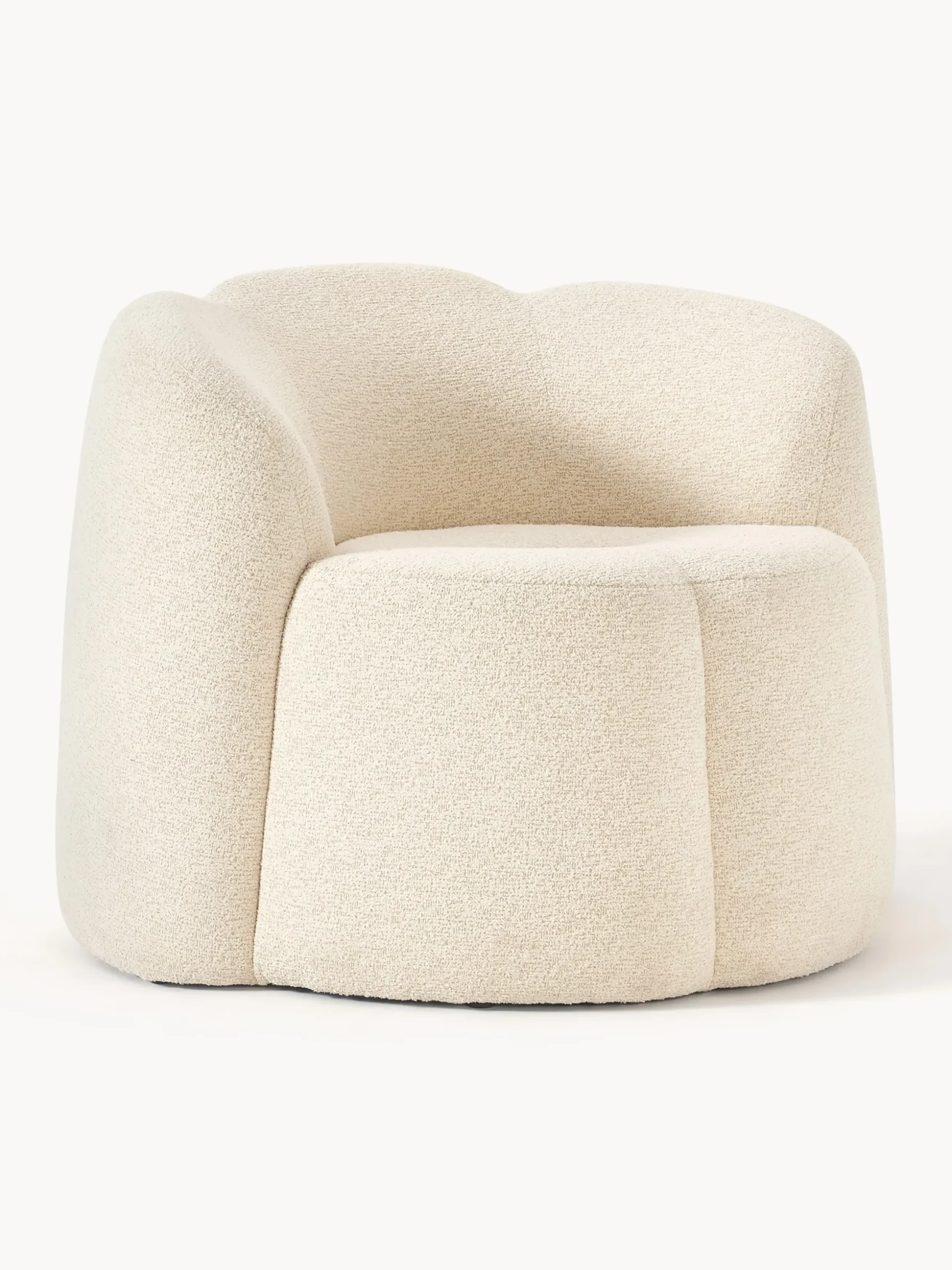 Poltrona lounge in bouclé Fleur