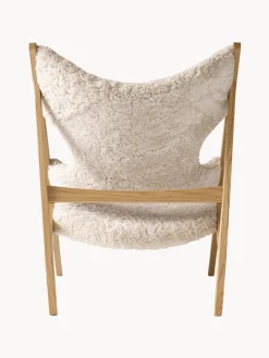 Poltrona lounge in pelle di pecora Knitting