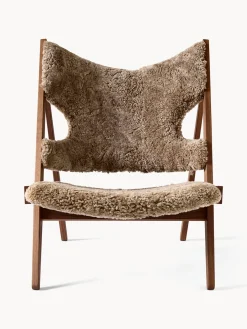 Poltrona lounge in pelle di pecora Knitting