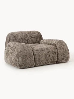 Poltrona lounge in teddy-bouclé Wolke
