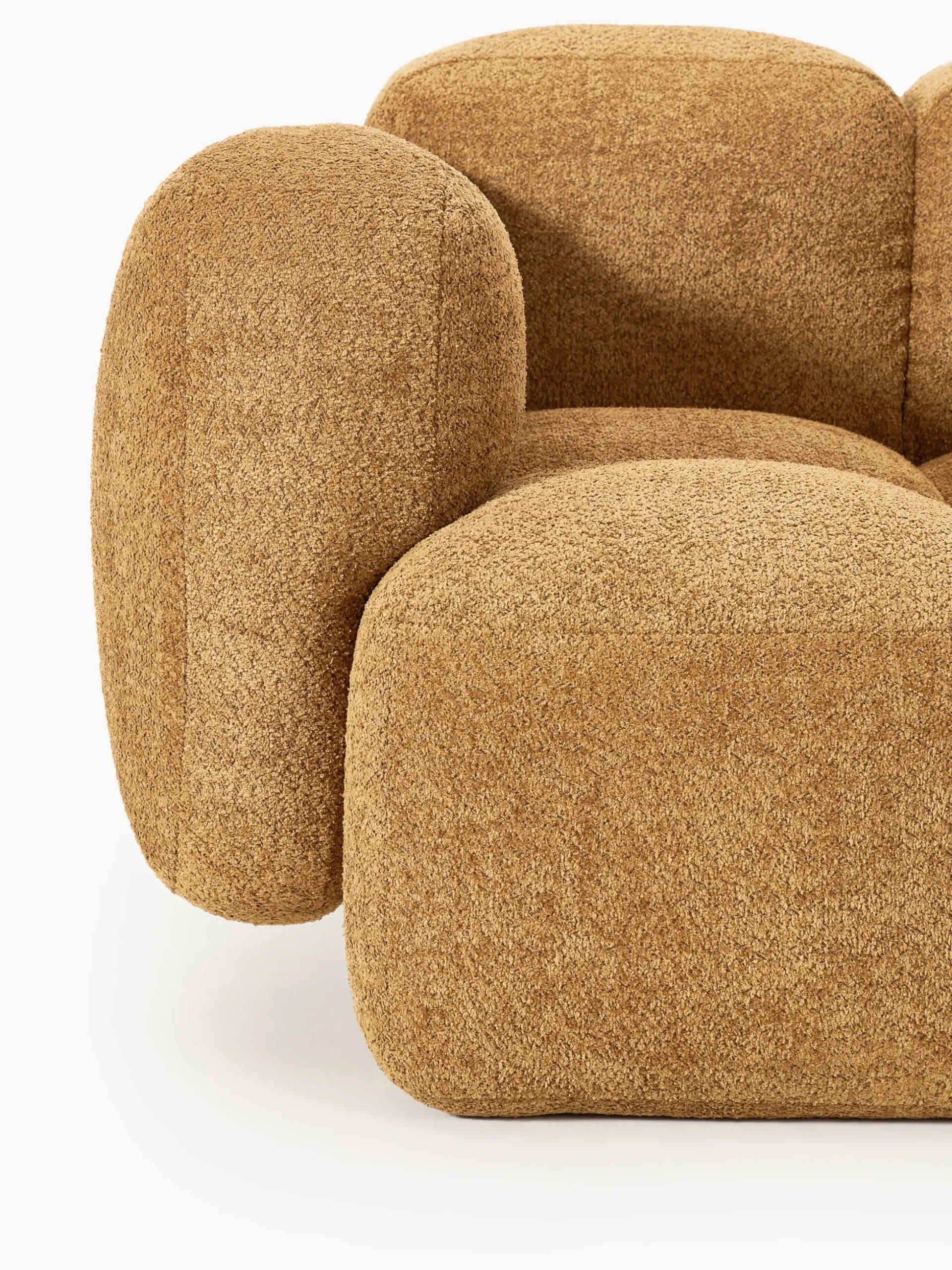 Poltrona lounge in teddy-bouclé Tayla